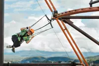 lumberjack feud flying ox zipline coaster